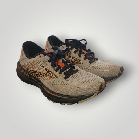 Size 7 - Brooks Adrenaline GTS 22 Black Leopard W - Picture 1 of 7